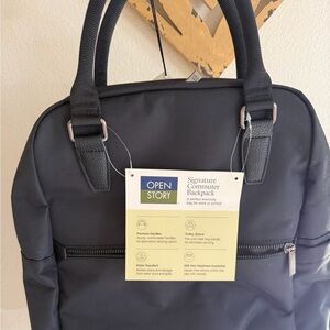 Open Story Black Commuter Backpack NWT